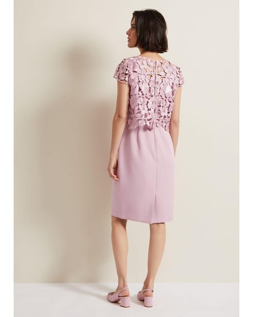 Phase Eight Pink Tallula Lace Dress