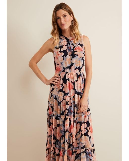 Phase Eight Natural 's Vora Printed Tiered Maxi Dress