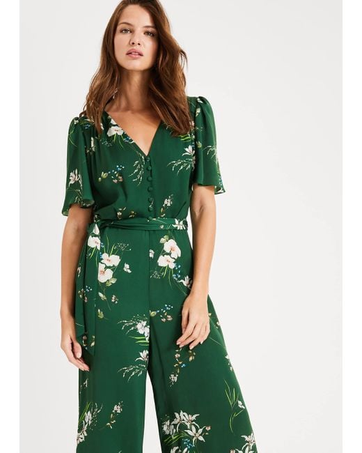 Phase Eight Green Dalia Printed Jumpsuit