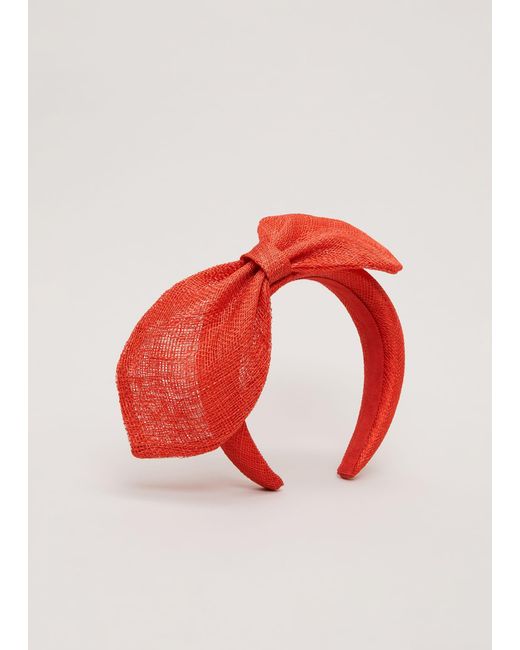 Phase Eight Red 's Padded Bow Headband