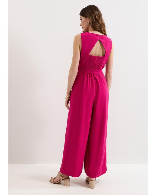 Phase Eight Pink Marta Wide Leg Jumpsuit