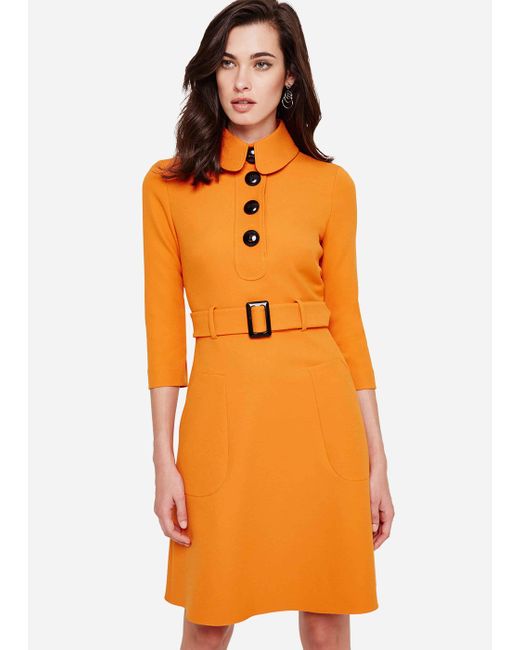 Damsel In A Dress Orange 's Adie Button Detail Dress