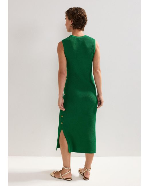 Phase Eight Green Kacie Crochet Button Knitted Dress
