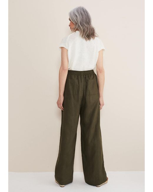 Phase Eight Natural Lolita Drawstring Linen Trouser