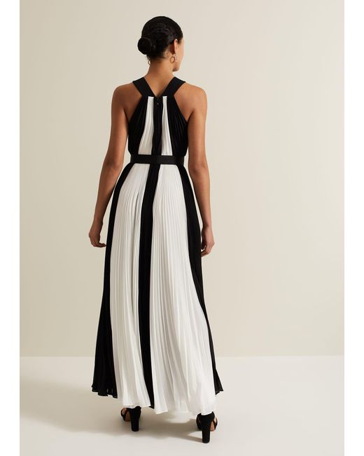 Phase Eight Natural Taylor Pleated Maxi Dress