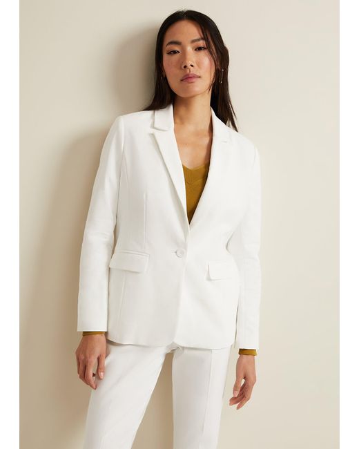 Phase Eight Natural Ulrica Petite Fitted Suit Jacket