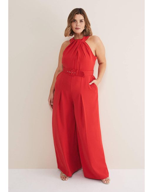 Phase Eight Red 's Orla Twist Neck Jumpsuit