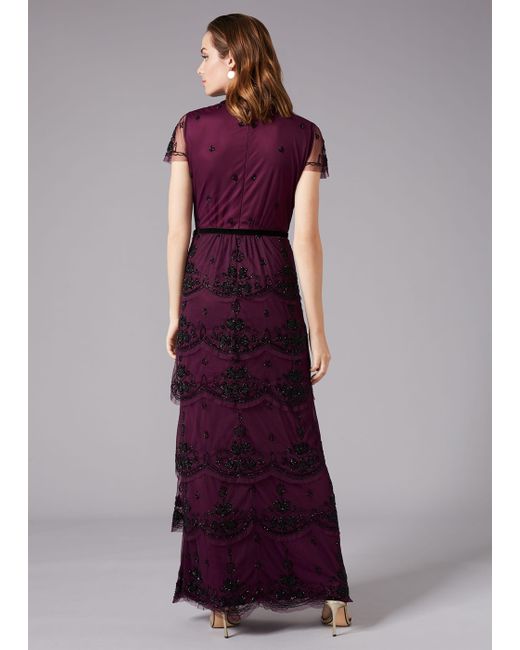 Phase Eight Purple Roberta Layered Dress