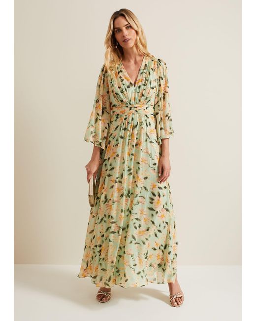 Phase Eight Natural Darlene Floral Maxi Dress