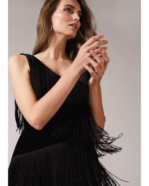 phase eight black velvet dress