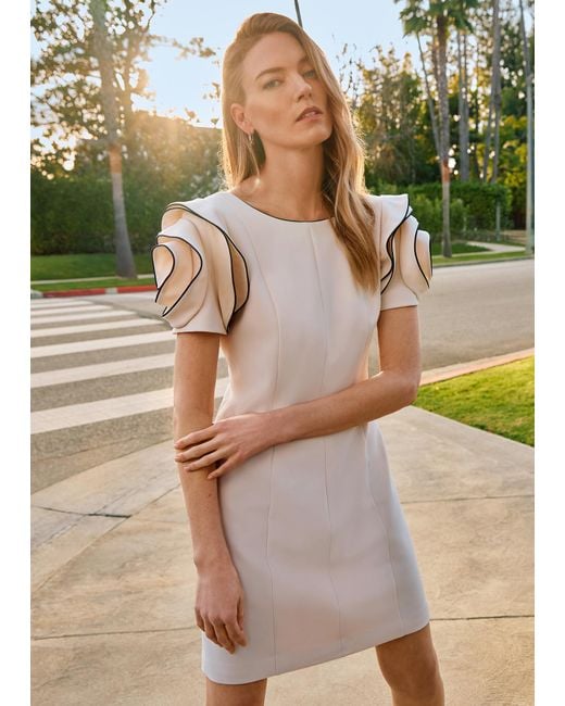 Phase Eight Natural Joy Ruffle Mini Dress