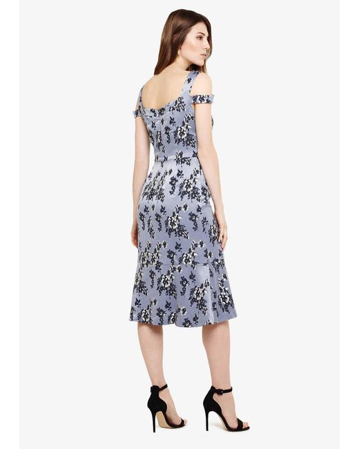 Phase Eight Blue Persephone Dropped Shoulder Dress