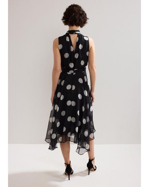 Phase Eight Natural Lucinda Spot Print Dress