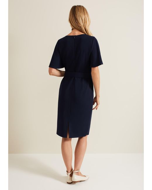 Phase Eight Blue 's Fanella Belted Jersey Dress