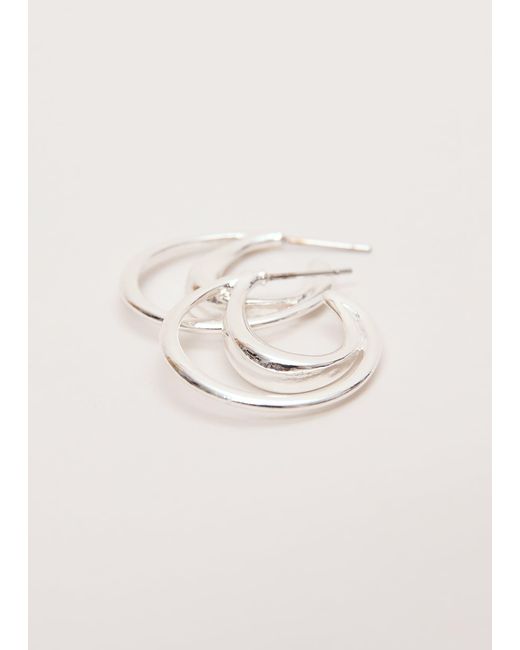 Phase Eight Natural Double Hoop Earrings