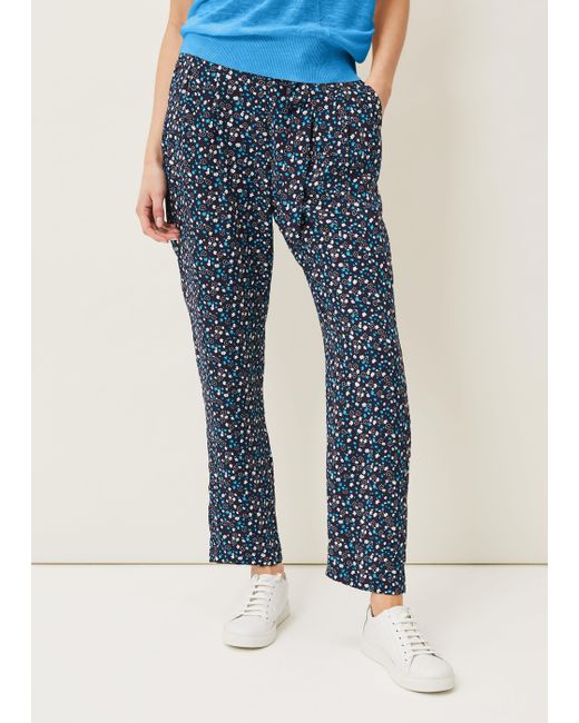 Phase Eight Blue Hermione Soft Ditsy Floral Jogger