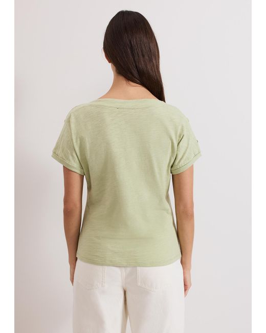 Phase Eight Green Suzie Button Detail Top