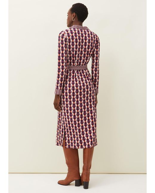 Phase Eight Multicolor Elizza Geometric Print Dress