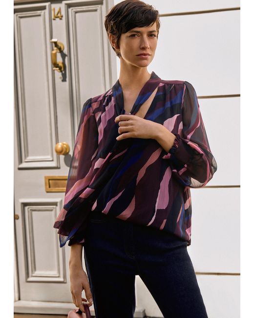 Phase Eight Blue Selby Stripe Blouse