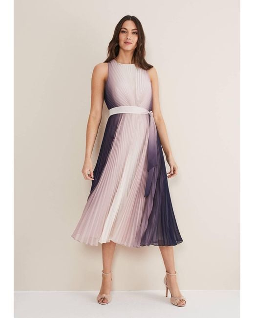 Phase Eight Purple Simara Ombre Dress