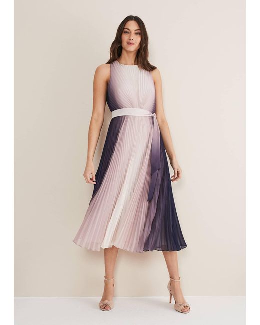 Phase Eight Purple Simara Ombre Dress