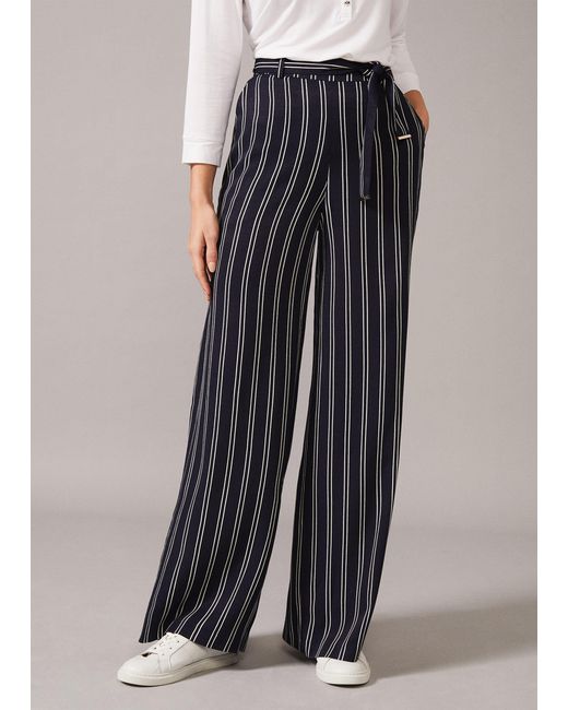 Phase Eight Blue Lucas Stripe Full Length Trouser