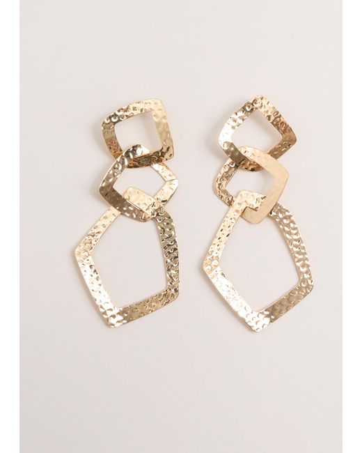 Phase Eight Natural Oversized Link Drop Earrings