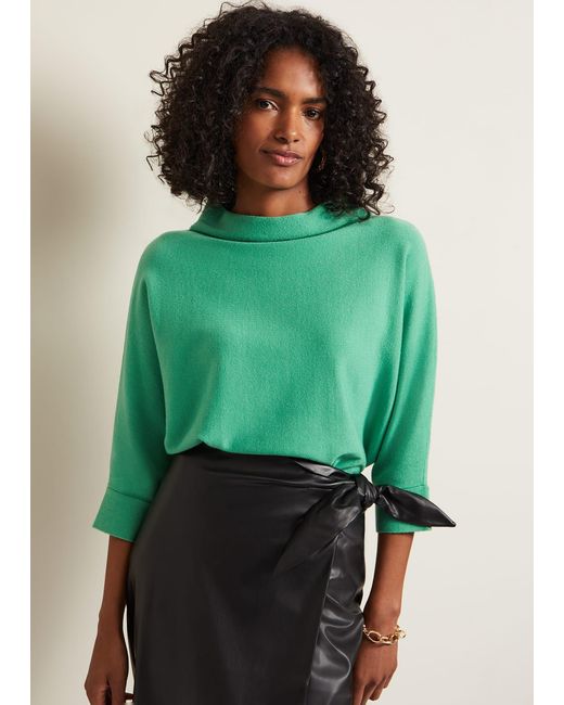 Phase Eight Green Salima Funnel Jumper