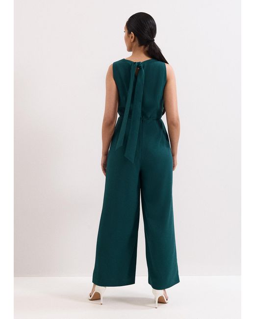 Phase Eight Green Petite Monique Cowl Neck Jumpsuit