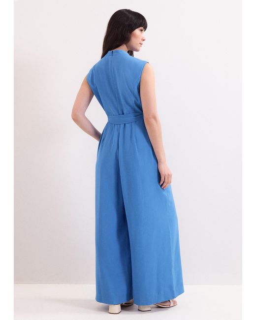 Phase Eight Blue Marta V Neck Jumpsuit