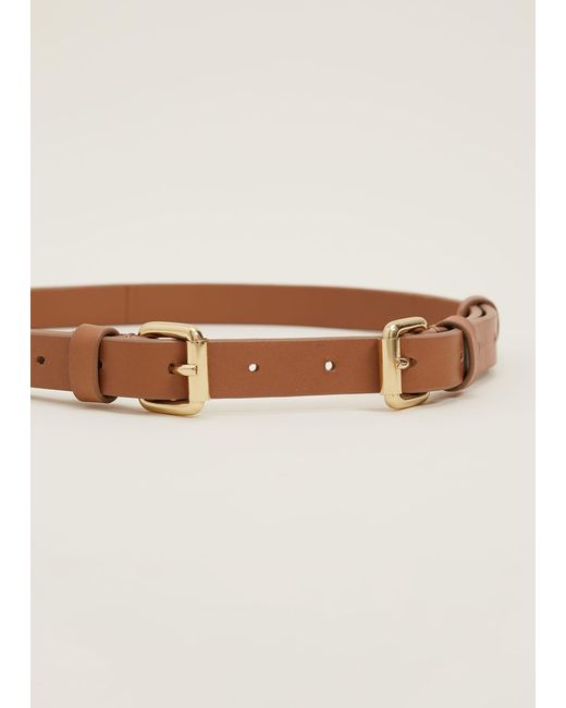 Phase Eight Natural Double Buckle Waist Belt