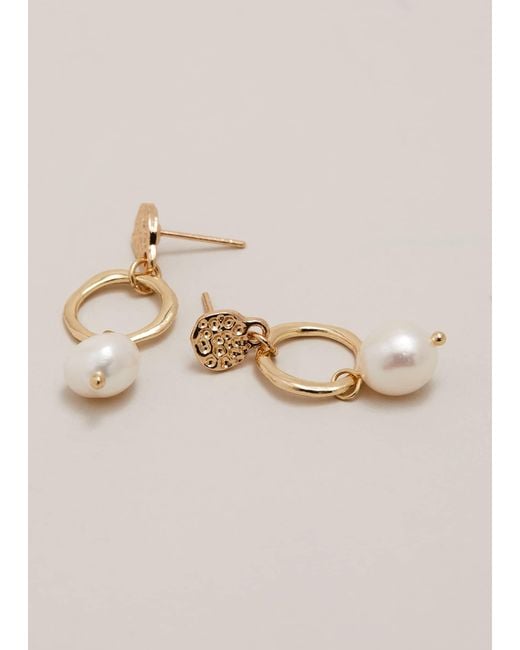 Phase Eight Natural 's Mini Pearl Drop Earrings