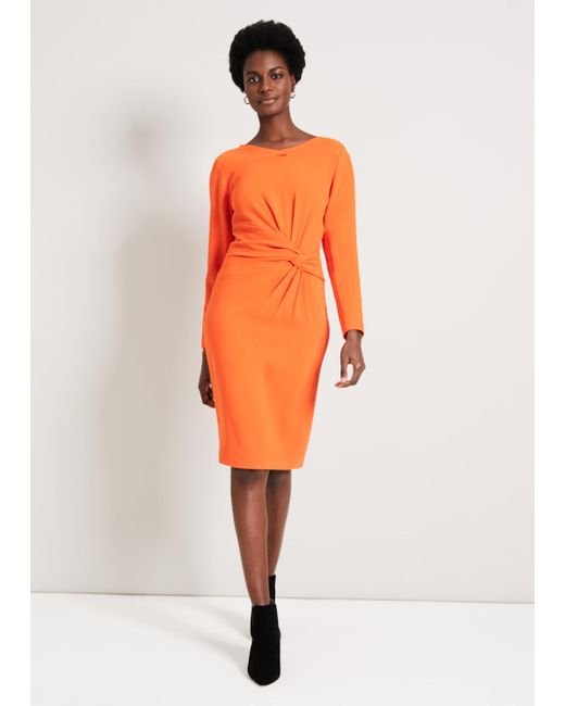 Orange batwing cheap dress