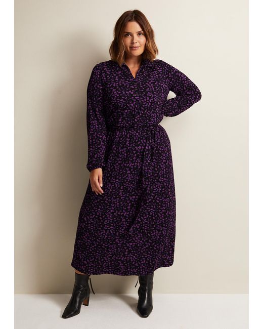 Phase Eight Blue Loretta Floral Midi Dress