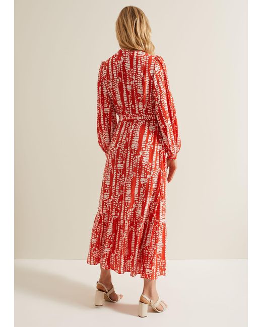 Phase Eight Red 's Louisa Abstract Maxi Dress