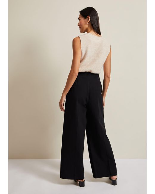 Phase Eight Natural 's Mila Ponte Wide Leg Trousers