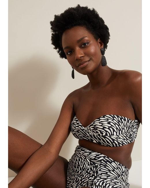 Phase Eight Gray Sasha Print Bikini Bottom