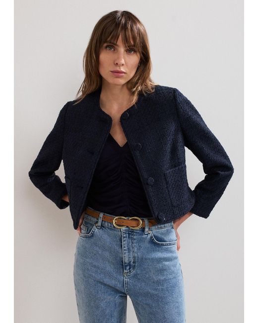 Phase Eight Blue Ripley Boucle Jacket