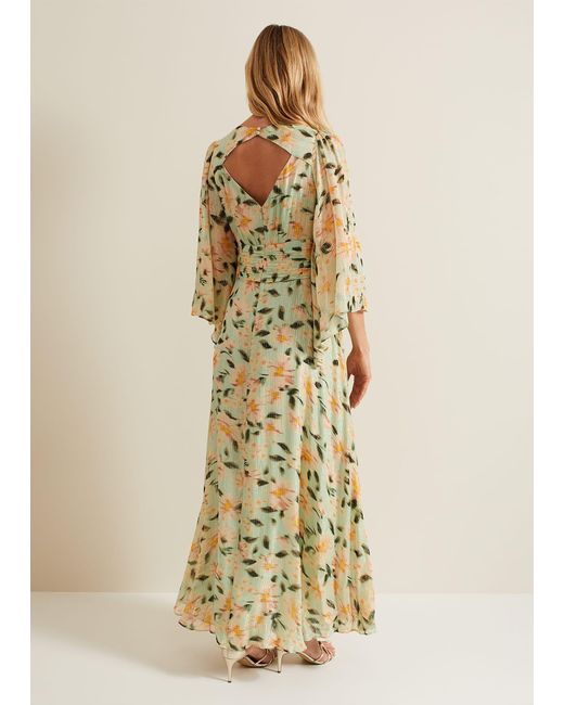 Phase Eight Natural Darlene Floral Maxi Dress