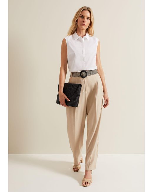Phase Eight Natural 's Addison Pleat Front Trouser