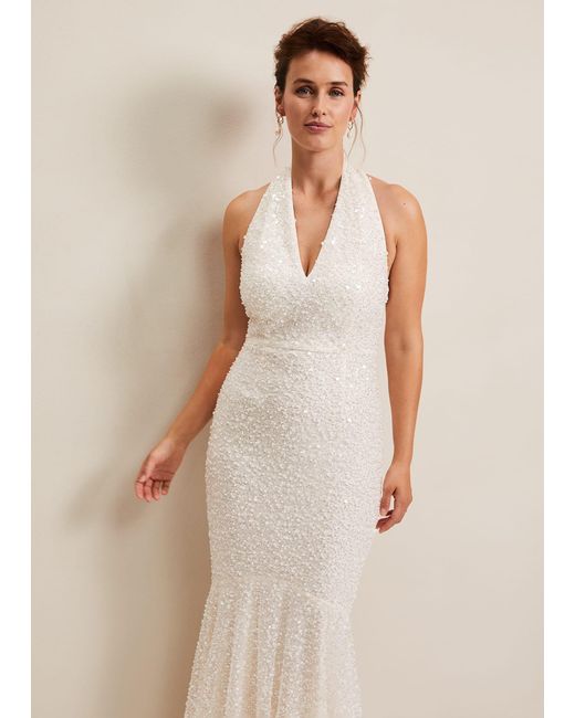 Phase Eight Natural Guinevere Embellished Bridal Dress