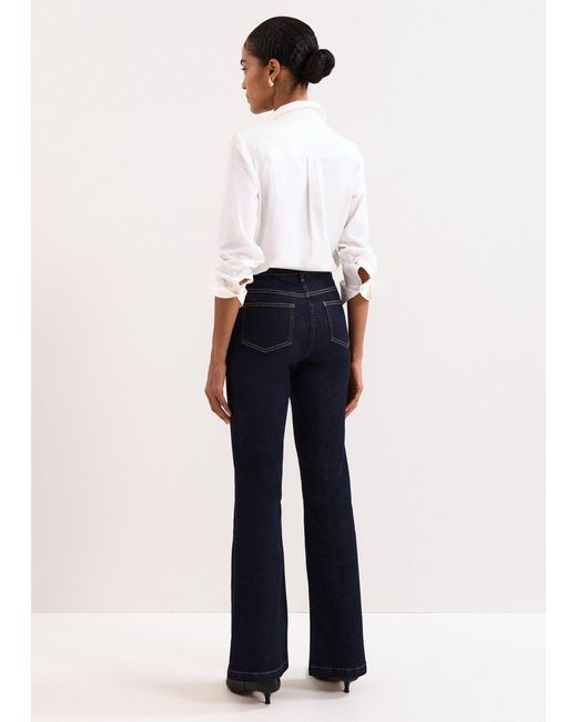 Phase Eight White Petite Olivia Bootcut Jeans