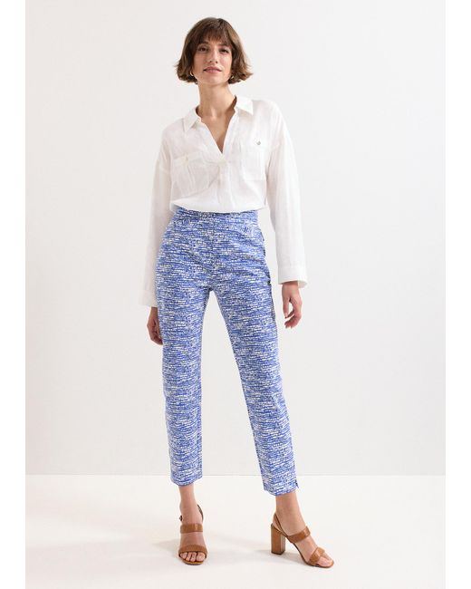 Phase Eight Blue Carmella Printed Trouser