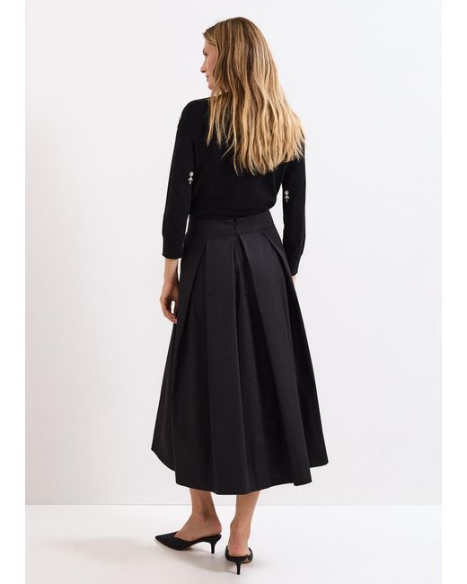 Phase Eight Black Petite Trinity Midi Skirt
