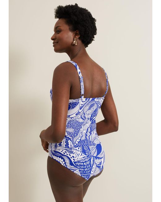 Phase Eight Blue Shell Swirl Tankini Bottom