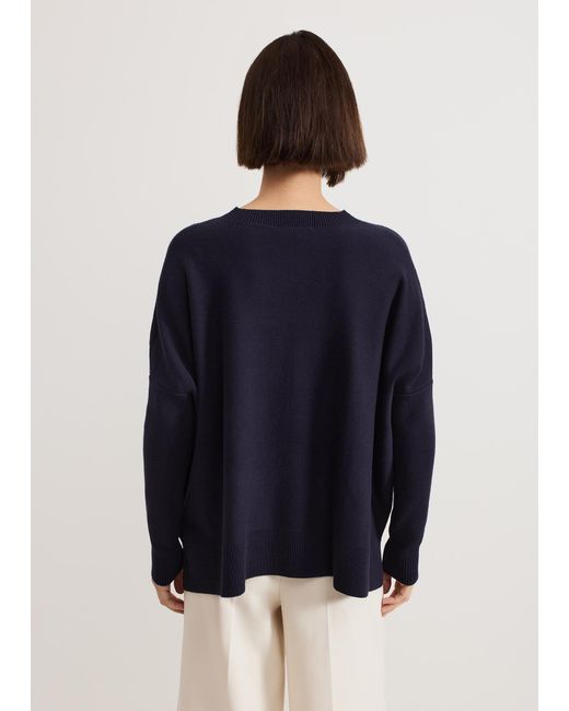 Phase Eight Blue Kara Square Boxy Knit Top