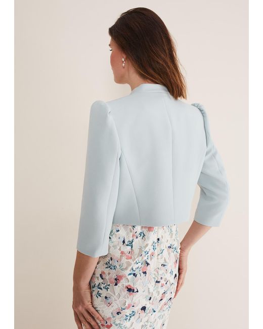 Phase Eight White Leanna Cropped Jacket