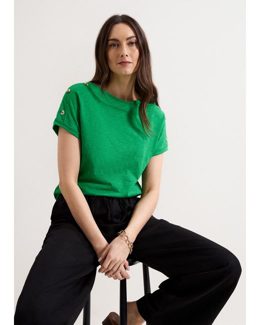 Phase Eight Green Suzie Plain T-Shirt