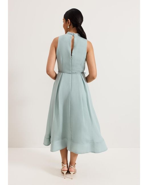 Phase Eight Blue Petite Senita Floral Detail Midi Dress