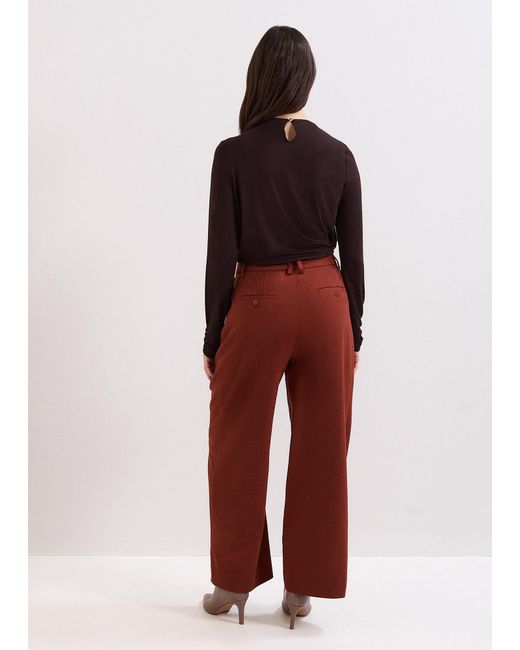 Phase Eight Red Amber Wool Trouser